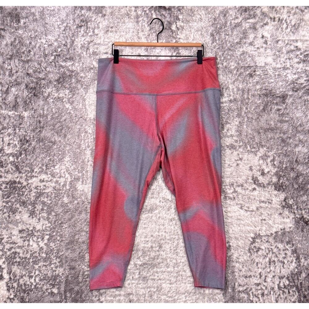 Beyond Yoga Leggings 2X Womens Spacedye Prismatic Gradient Pink High Rise Crop